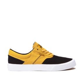 Mens Supra Low Top Shoes COBALT Black/Golden/white | AU-67274